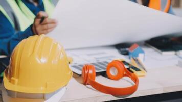 Construction workers working on a project video