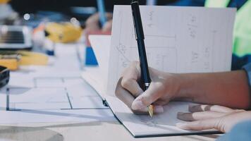 A person is writing on a notebook with a pen video