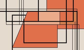 An abstract painting background with orange and black squares vector