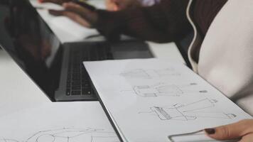 A person is working on a sketch of a person video