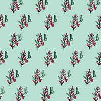 Red Hand Drawn Floral Pattern Background vector