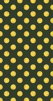 Green Yellow Polka Dots Art Pattern Retro Stylish Vertical Background vector