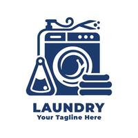 Logo Simple Laundry Illustration With Flat Background vector