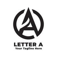 Silhouette Letter A Simple Logo Illustration vector