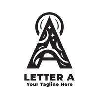 Logo Letter A Simple Design With Flat Background vector