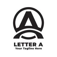 Simple Logo Letter A Design Silhouette vector