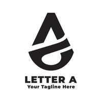 Illustration Letter A Simple Logo Black And White vector