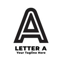 Letter A Simple Logo Design vector