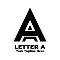 Logo Simple Letter A Design Silhouette vector