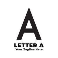 Simple Letter A logo Illustration With Flat Background vector