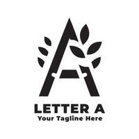 Simple Letter A logo Design With Flat Background vector