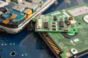 Repairing and upgrade circuit mainboard of notebook, electronic, computer hardware photo