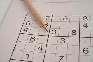 Sudoku puzzle, game to play for keep you brain younger for developing Alzheimer disease in se photo