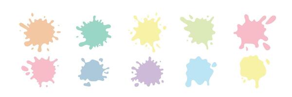 Spray paint blot collection. Set of paint splatter. Blob splash. vector