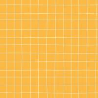 Yellow Square Doodle Grid. Seamless pattern of paper note. Notebook sheet vector