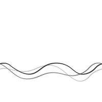 Thin wavy line seamless pattern. Soft curvy motion vector