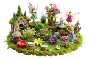 Fairy tiny magical landscape image png