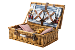 Folding picnic basket stylish and functional for gatherings png