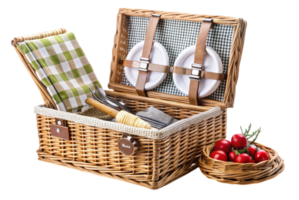 Folding picnic basket ideal for family outings and trips png