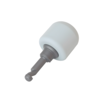 cinzento e branco broca mordeu ferramenta 3d render png