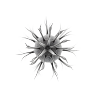 3D Render of a Microscopic Cell Structure png