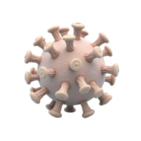 3D Render of a Virus Particle Microscopic Image png