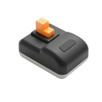 3D Render Orange Tetris Block on Black Game Controller png