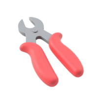 Red-Handled Pliers 3D Render for DIY Projects png