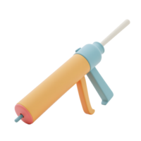 Pastel 3D Render of Caulking Gun for DIY Projects png