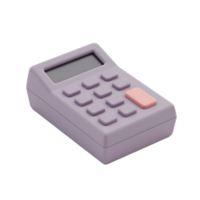 Purple Calculator 3D Render Digital Device UI Design png