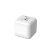 Modern White Cube Air Purifier with Simple Controls png