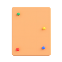 Peach Colored Board with Colorful Push Pins for Notes png