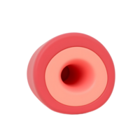 Abstract Red and Pink Cylinder Object 3D Render png