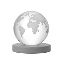 Glass Globe on Stand World Map Decor Global Business png