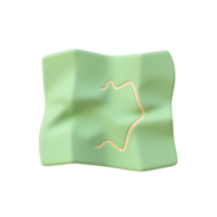 Abstract Green Crumpled Paper with Snake Shape png