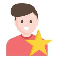 A man with a star on his chest vector