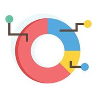 A pie chart with arrows and arrows vector