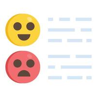Two emoticions with different expressions on them vector