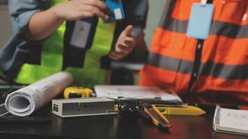 Construction workers working on a project video