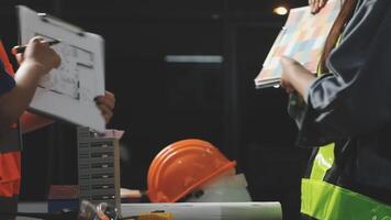 Construction workers at work video