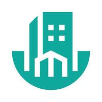 Building logo design for real estate, background is white vector