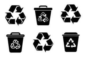 Simple and Elegant Recycle Outline Icons vector