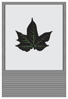 Hand draw minimalist leaf wall art. Abstract leaf Art design for print, cover, wallpaper, Minimal and natural wall art. vector