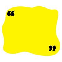 abstract shape quote frame, yellow color. vector
