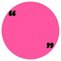 Circle frame with quotation mark and copy space for text vector