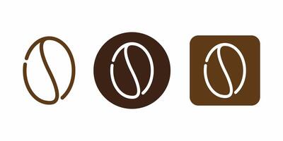 Minimalist Coffee Bean Icon, High Quality Illustration design vector