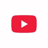 YouTube Social Media Icon High Quality Graphics for Web and App Design vector