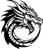 Tribal Dragon Head vector