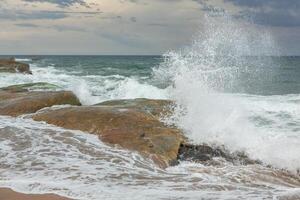 big waves in sri lanka the coast of indian ocean photo