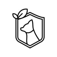 Wildlife Sanctuary line icon, WildEarth Guardians logo design suitable for environmental organization branding. Natureinspired, professional, versatile for print and digital media usage. vector